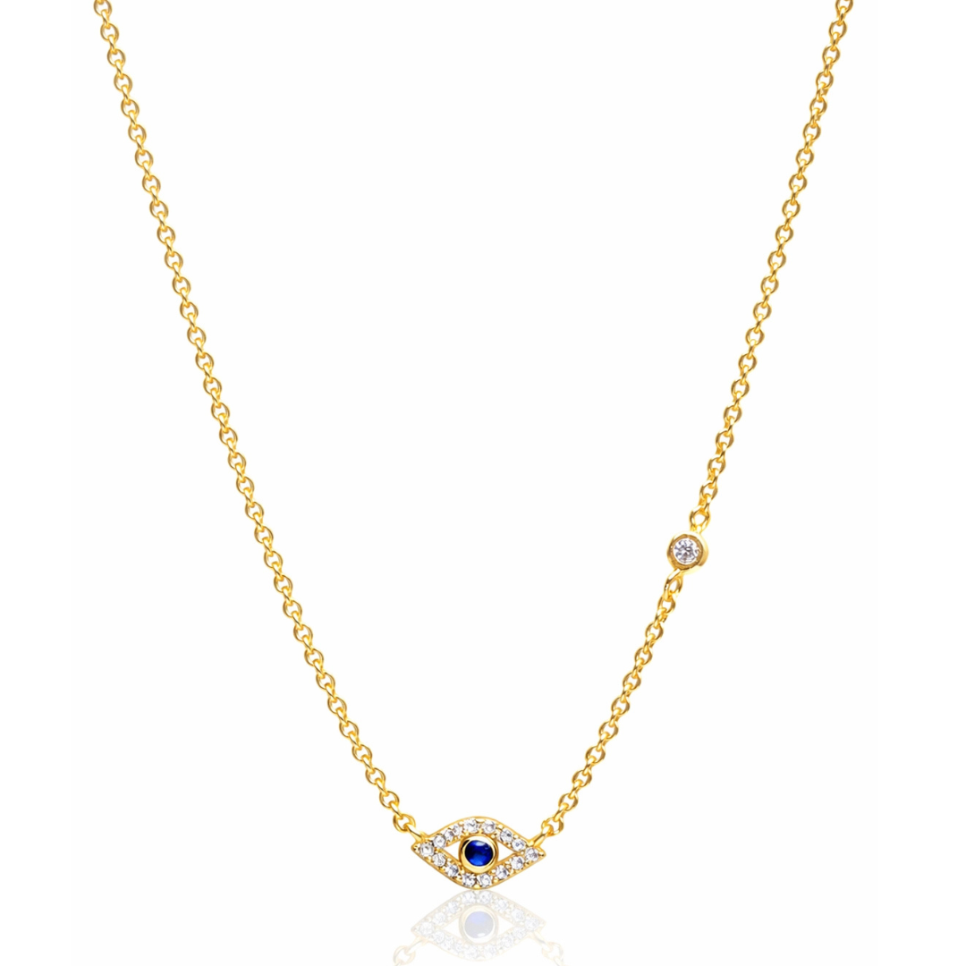 Pave Evil Eye Necklace