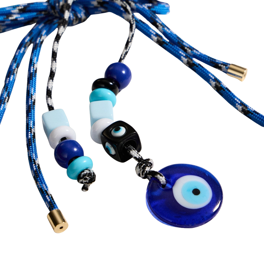 Evil Eye Beaded Keychain Charm