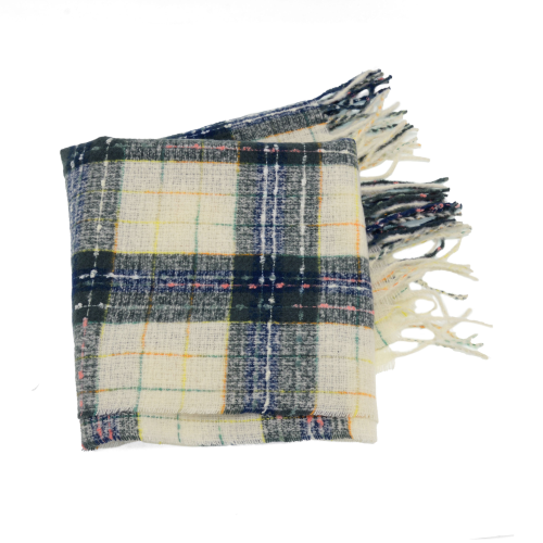 Cozy Madras Fringe Scarf