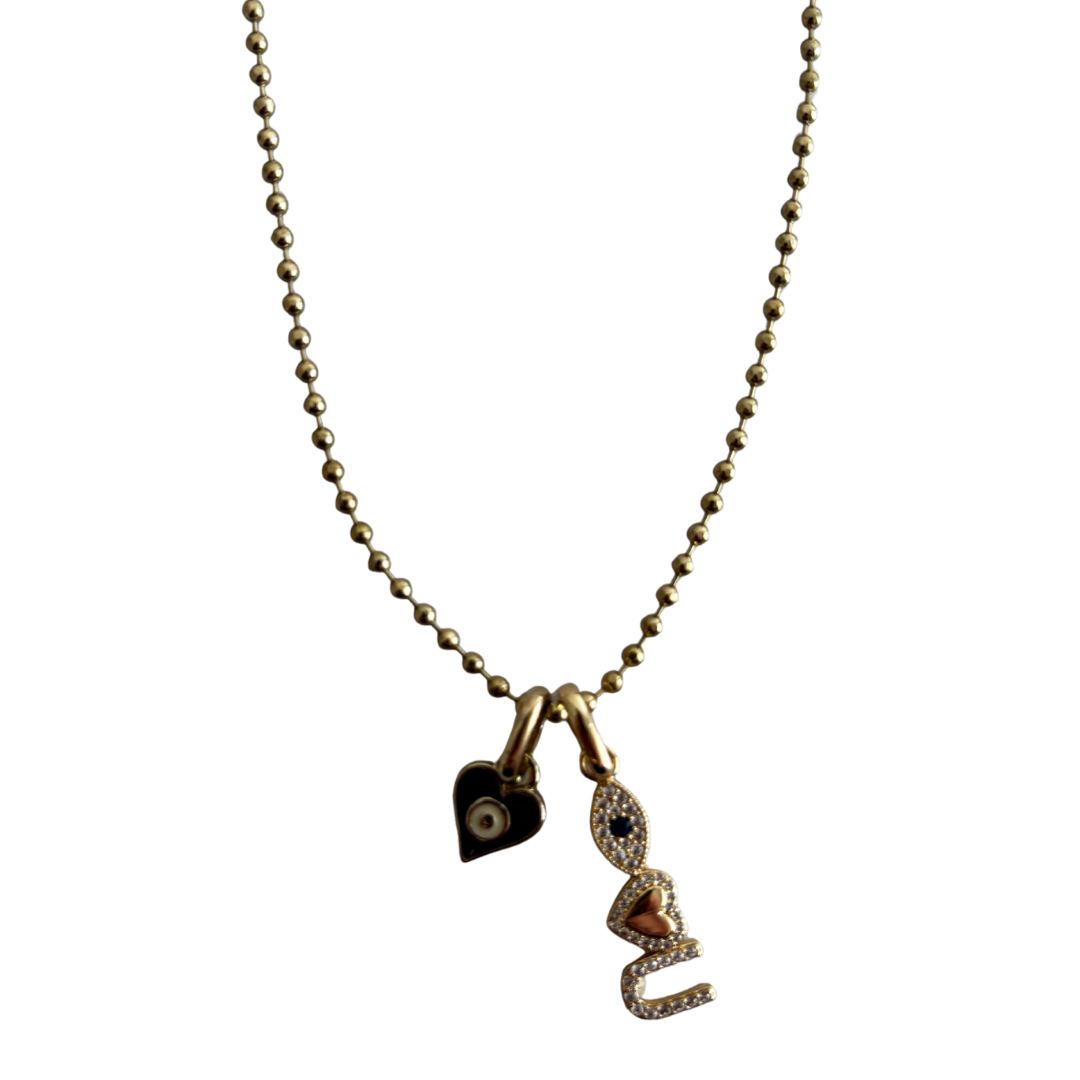 Eye Heart You Charm Necklace