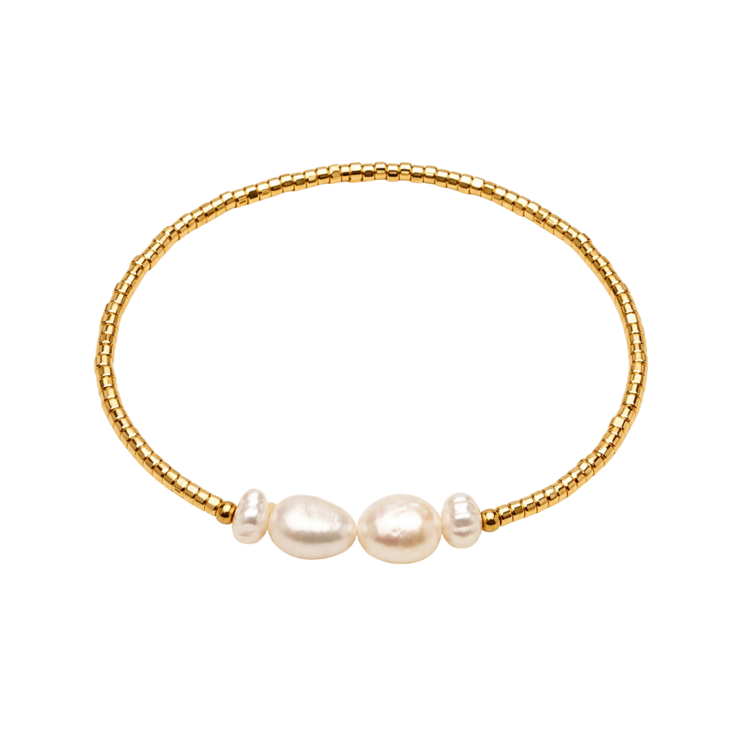 Lana Pearl Cluster Stretch Bracelet