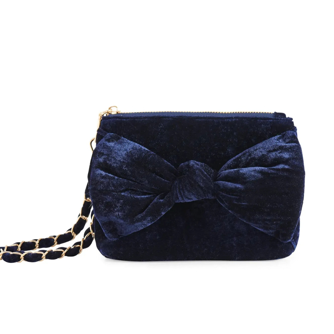 Bea Bow Velvet Wristlet