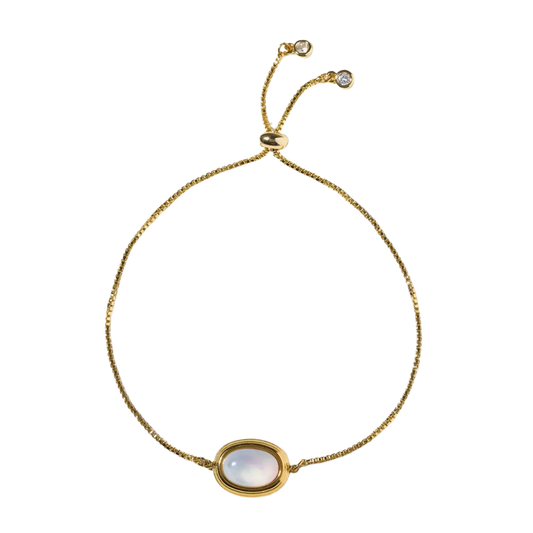 Ophelia Oval Opal Slider Bracelet