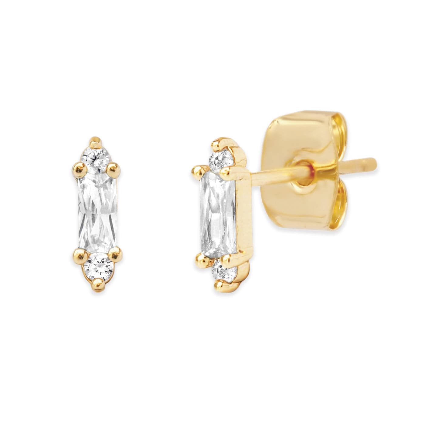 Baguette Mini Stud Earrings