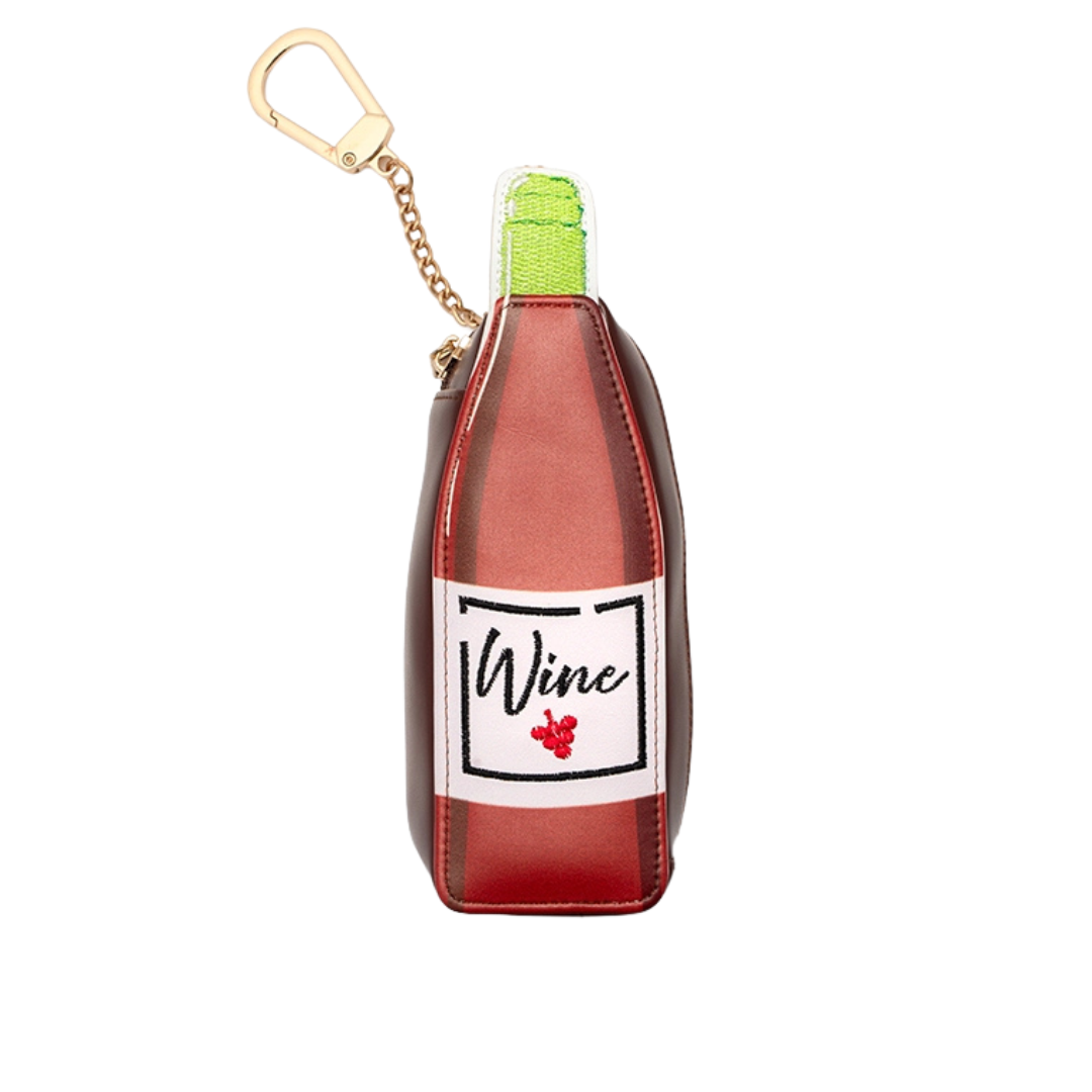 "Wine" Bottle 2-in-1 Bag Charm & Reusable Shopping Bag