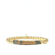 Load image into Gallery viewer, Multi Pave Bar Bead Bracelet