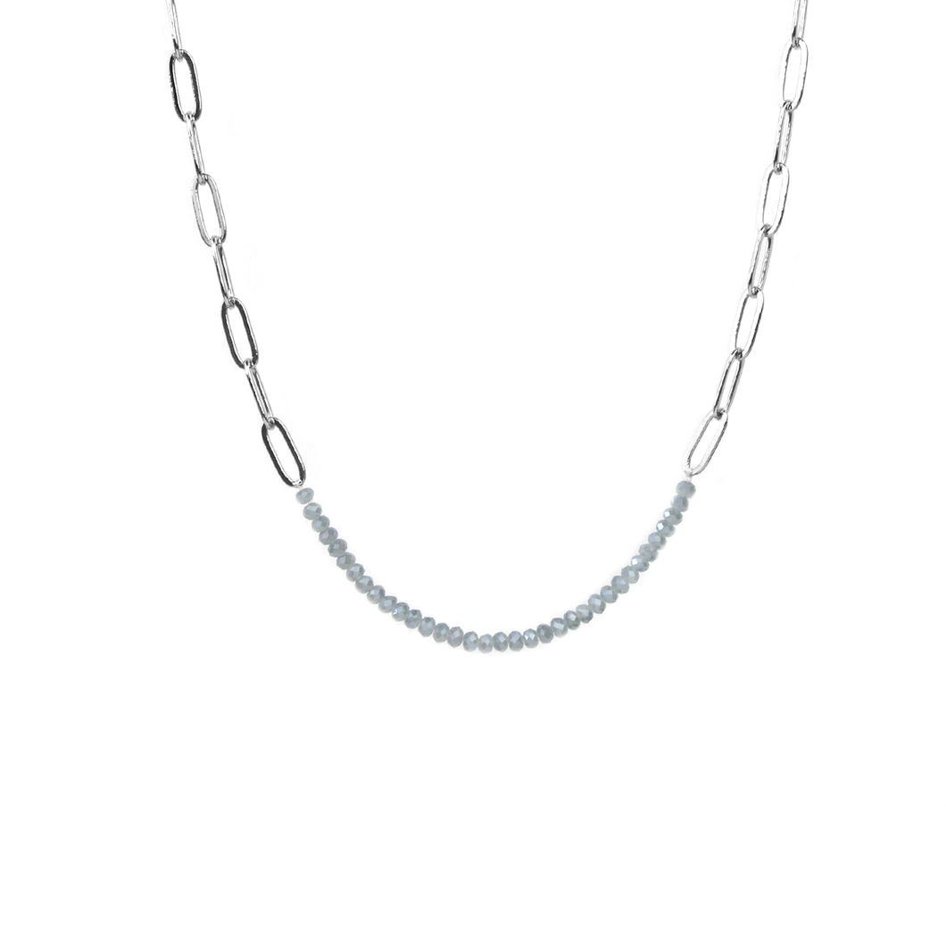Chain & Crystal Necklace/Wrap Bracelet