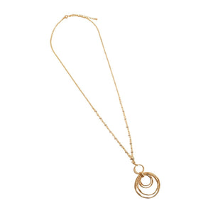 Layered Circle Pendant Necklace