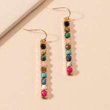 Load image into Gallery viewer, Multi Stone Linear Earrings