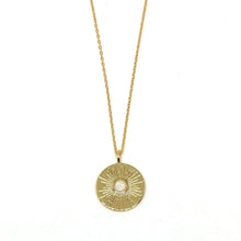 Load image into Gallery viewer, Opal Disc Pendant Necklace